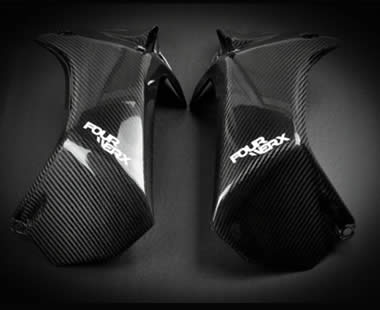 Yamaha YFZ450R Carbon Fiber Radiator Shrouds