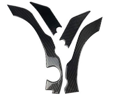 Yamaha YFZ450R Carbon Fiber Frame Guard Set
